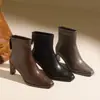 Botines de tacón alto, corte ajustado, para mujer, colección otoño/invierno 2026, botines estilo Martin de tacón grueso, estilo popular, calidad de exportación, disponibles en tallas grandes, botines Chelsea