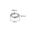 Anillo Abierto de Plata Esterlina S925 Anillo de Partición Anillo Abierto con Estampado de Leopardo Corriendo Anillo con Cierre de Hebilla Accesorios Diy Wen para Jugar con Bodhi de Cuerda Ancha