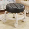 Banqueta pequena de roda universal banqueta para trocar de sapato com banqueta redonda infantil casa moderna minimalista banqueta móvel com rodas rodízios banqueta baixa