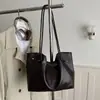 Bolso Tote de Encaje Retro Color Café Otoño/Invierno para Mujer 2026 Simple de Gran Capacidad para Viajes Diarios Bolso de Hombro Único Bolso de Mano de Moda