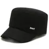 Chapéu Quente Masculino Outono/Inverno Chapéu de Lã e Algodão para Exterior Chapéu de Aba Reta para Homem de Meia-Idade/Idoso com Proteção para Orelhas Espessa