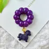 Suministro en Transmisión en Vivo de Cuentas de Mano Bodhi Torcidas a Mano con Forma de Flor de Ajo Morado Cortada Redonda, Cuentas Budistas de Círculo Único, Joyería Hecha a Mano, Venta al por Mayor