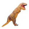 Disfraz de dinosaurio inflable Tiranosaurio Rex de dibujos animados para niños, disfraz de actividad escolar estilo TikTok, atuendo de mascota para actuación
