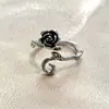 Anillo geométrico de gato con apertura ajustable, anillo de animal, joyería tejida, línea de pesca de gancho, superventas transfronteriza europea y americana