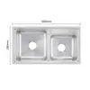 Fregadero de Acero Inoxidable 304 Extensible de Borde Plano con Doble Ranura y Diseño Engrosado para Uso en Cocina y Baño del Hogar