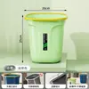 Papelera Cuadrada de Gran Capacidad sin Tapa con Anillo de Presión para Hogar, Oficina, Sala de Estar, Dormitorio