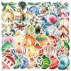 56 adesivos de grafite de bola de Natal de desenho animado, decorativos, guitarra, caderno, bagagem, faça você mesmo, transfronteiriço, à prova d'água, atacado