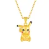 Cartoon bochecha vermelha cor cozida esmalte super bonito bikachu pingente gordinho bonito feliz pingente de personagem de desenho animado