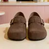 Zapatos Birkenstock de Suela Blanda 2026 Primavera Nuevo Estilo Suela Gruesa que Aumenta la Altura Doble Uso Retro Versátil Casual Mocasines para Mujer