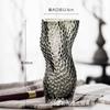 Vaso de vidro transparente em formato de gota d'água, irregular, flexível, com impressão nórdica, decoração criativa para arranjo de flores na sala de estar, design dinamarquês