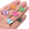 Colgantes de Aleación para Aceite de Goteo Doble Mariposa de 20 mm Accesorios Materiales Hechos a Mano para Bricolaje Materiales para Colgantes de Cadena de Teléfono Venta al Por Mayor