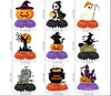 Paquete de 9 Centros de Mesa de Panal de Halloween, Decoraciones de Mesa de 7 Pulgadas de Calabaza Fantasma Bruja Gato Negro Casa Embrujada Señales de Panal, Decoraciones Vintage de Papel para Fiesta de Halloween para Niños Suministros para Fiesta de Cumpleaños de Halloween