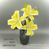 Especial transfronterizo para la nueva simulación de flores 3D, pequeñas flores de lirio para bodas, materiales florales para decoración en el lugar del hotel.