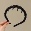 Faixa de Cabeça Floral Dentada Doce para Mulheres, Uso Diário ao Ar Livre, Faixa de Cabelo com Fita Superior de Caveira Alta, Prendedor de Cabelo Integrado, Acessório de Cabelo