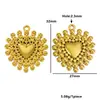 Pendantes Grandes Retro Europeos y Americanos de Acero Inoxidable con Cara Sonriente, Corazón Solar, Luna para Collares y Pendientes DIY, Accesorios de Joyería de Acero de Titanio