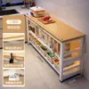 Estante de almacenamiento para cocina, multifuncional, de pie, mesa multicapa, tabla de cortar, banco de trabajo, estante de almacenamiento para microondas y utensilios de cocina, armario lateral