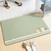 Lodo Diatomeo Absorción de Agua Antideslizante Alfombrilla Suave Hogar Inodoro Caucho Alfombra Pequeña Baño Puerta de Inodoro Felpudo