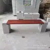 Banco esculpido em pedra de granito, assento de pedra para paisagismo de jardim externo, banco de madeira anticorrosiva para parque, feito sob medida pelo fabricante