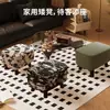 Taburete para Uso en Casa, Taburete Bajo para Sala de Estar, Taburete para Sofá, Banco de Madera Maciza, Taburete para Cambiarse los Zapatos en la Entrada, Taburete Creativo con Asiento Acojinado Suave, Taburete de Madera Simple