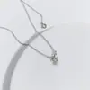 Collar de Plata de Ley S925 con Perla y Lazo Nalan Exquisito y Sencillo Estilo Ins Diseño de Nicho Collar Y03009