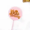 Caja de regalo de globos redonda doble acrílico pastel Tarjeta Fábrica Directa decoración de pastel de postre para fiesta de cumpleaños