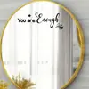Estilo ins pegatinas de vidrio inglés autoadhesivas para espejo de baño decoración pegatinas decorativas BR0722C