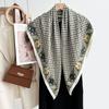 Estilo Coreano Outono e Inverno Vintage Estampado Toalha de Dedos Quente Alta Qualidade 90 Quadrados Lenço Imitação Lã de Ovelha Textura Lenço Feminino