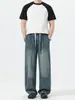 Ropa para Hombre Casa de Arce / Jeans Curvos Nostálgicos Retro para Hombre 2026 Verano Nuevos Holgados Estilo High Street Americano Pantalones de Pierna Ancha