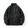 Otoño 2026 Nueva Chaqueta Casual para Hombre Estilo High Street Cuello Alto Piel Sintética Bordada Chaqueta Casual para Hombre