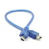 Cable de Datos Transparente Azul de 0.3m 5P a 5P Accesorios Mp3 Mp4 Cable de Datos con Interfaz para Teléfono Móvil V3 Cable de Puerto T a T