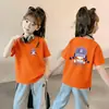 Camiseta de algodón puro para niña, estilo nuevo, verano, ropa de verano para niños, top de dibujos animados para niña, camiseta de manga corta, ropa elegante, camiseta interior