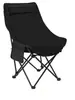 Silla lunar plegable de respaldo alto personalizada, plegable y fácil de guardar, adecuada para pesca y camping al aire libre, silla de ocio