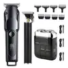 Salón de Peluquería Profesional Cortapelos Eléctrico de Tallado con Pantalla Digital Inteligente, Recortadora de Cabello Eléctrica de Alta Potencia para Uso en Casa, Set 3 en 1 para Hombres