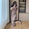 República Femenina de China Nicho Vestido Cheongsam Mejorado Transfronterizo de Verano para Mujer Nuevo Elegante Vestido Slim
