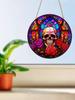 Nova caveira colorida de acrílico para pendurar Decoração de Halloween e Natal Decoração para pendurar em porta e janela de casa para festa festa