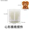 Poppy Cruzamento Coração Rena de Natal Ornamento Molde de Silicone DIY Vela Aromática Ornamento de Mesa Molde de Gesso