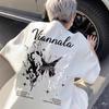 Playera Pesada de Manga Corta Estampado de Mariposas para Hombre Ins Suelta Casual Manga Corta Trendy Marca Verano Playera de Manga Corta Top
