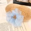 Super Laço de Cabelo de Organza Francês Estilo Fada, Corda de Cabelo de Rede, Acessório de Cabelo de Celebridade da Internet Coreana, Elástico de Cabelo para Coque, Acessório de Cabelo Scrunchie para Mulheres