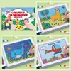 Livro de Colorir Caneta Colorida Infantil Transfronteiriço 2-3-6 Anos Bebê Livro de Colorir Graffiti Jardim de Infância Livro de Pintura de Iluminação