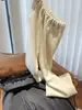 Pantalones casuales blancos, suaves y esponjosos, de pierna ancha para mujer, holgados y con caída, adecuados para otoño e invierno, joggers de pierna recta con textura similar a una toalla