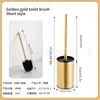 Escova de Vaso Sanitário de Aço Inoxidável Montada na Parede com Tampa, Escova de Vaso Sanitário Criativa de Chão para Banheiro Doméstico Anti-Odor, Design com Furos para Limpeza de Vasos Sanitários