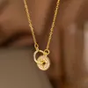 Nova Colar com Pingente Estrela Laço Borla Estilo Fada Feminino Moda Simples Alto Padrão Luxo Leve Corrente Clavícula