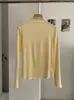 KEKEZOON 2026 principios de otoño nueva camiseta versátil de color liso con cuello con volantes, hombro normal, manga larga, corte ajustado 9016