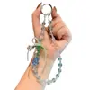 Cadena de Teléfono Popular de Cuentas de Cristal de Colores Bolso Corto de Muñeca Llavero Anti-Pérdida Funda de Teléfono para Mujer Correa