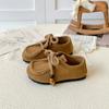 Sapatilhas Femininas 2026 Primavera e Outono Novos Sapatos Casuais com Cadarço para Crianças Sola Macia Bebê Versátil Slip-On Sapatos Birkenstock