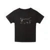 Camiseta de Manga Corta de Algodón Puro con Estampado Americano de Dachshund para Mujer, Hombro Normal, Cuello Redondo, Corte Ajustado, Top para Chica Popular, Estilo Ins