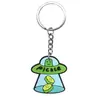 Chaveiro Fofo de Desenho Animado Formato Kimchi de Pepino Chaveiro de Borracha Macia PVC Pingente Decorativo para Mochila de Crianças e Estudantes