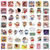 50 crayones pequeños nuevos lindos de dibujos animados divertidos pegatinas impermeables papelería pegatina para cuaderno al por mayor