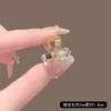 2025 Nueva Horquilla Incrustada de Diamantes para Mujer, Pinza para Flequillo Lateral, Pinza Pequeña para el Cabello, Elegante Pinza Pequeña para el Cabello de Cristal Blanco
