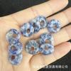 Cross-border Hot Sale 14mm Natural Stone Ping An Buckle Huaishi Side Hole Ping Brincos Jóias DIY Acessórios Feitos à Mão